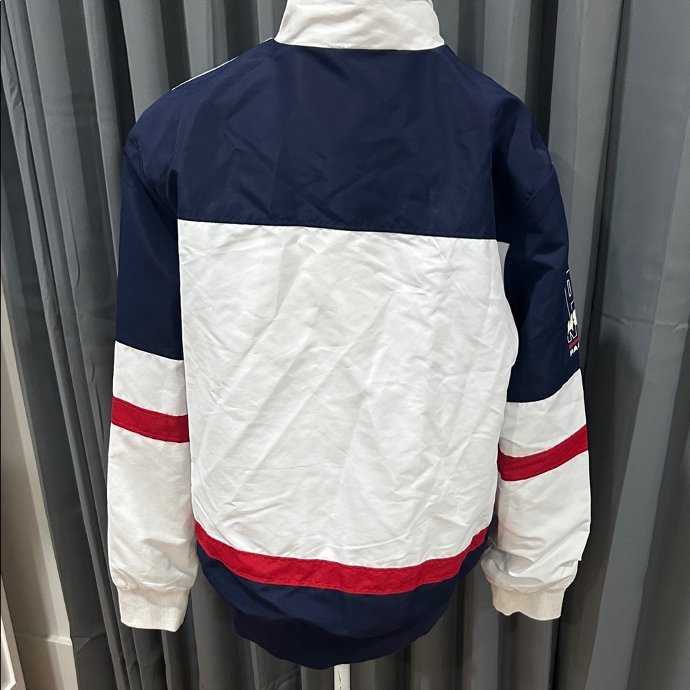Parish Nation Men's Windbreaker Jacket - White and Blue - Picture 3 of 5